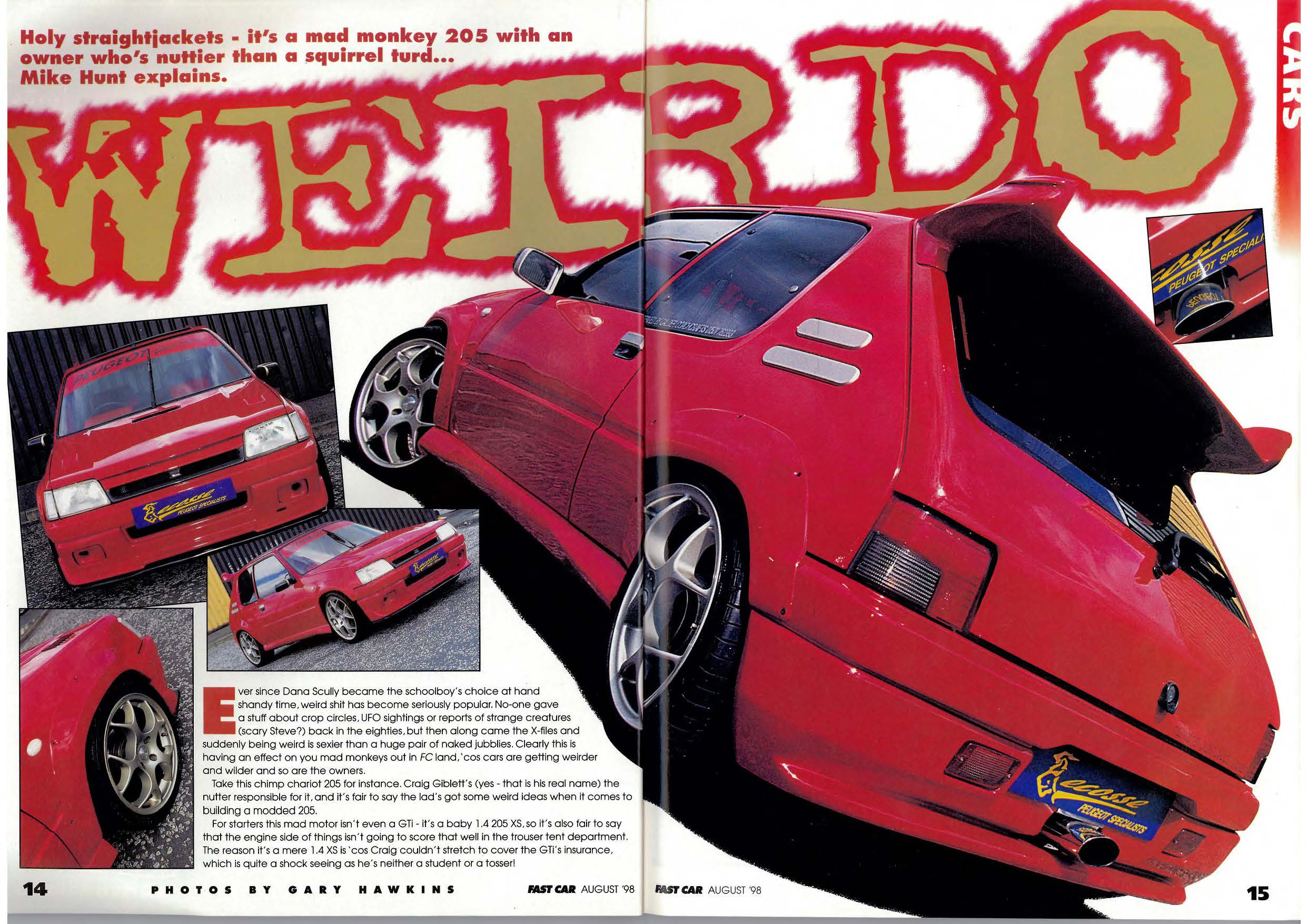 205 XS Ecosse Fast Car Aug 98