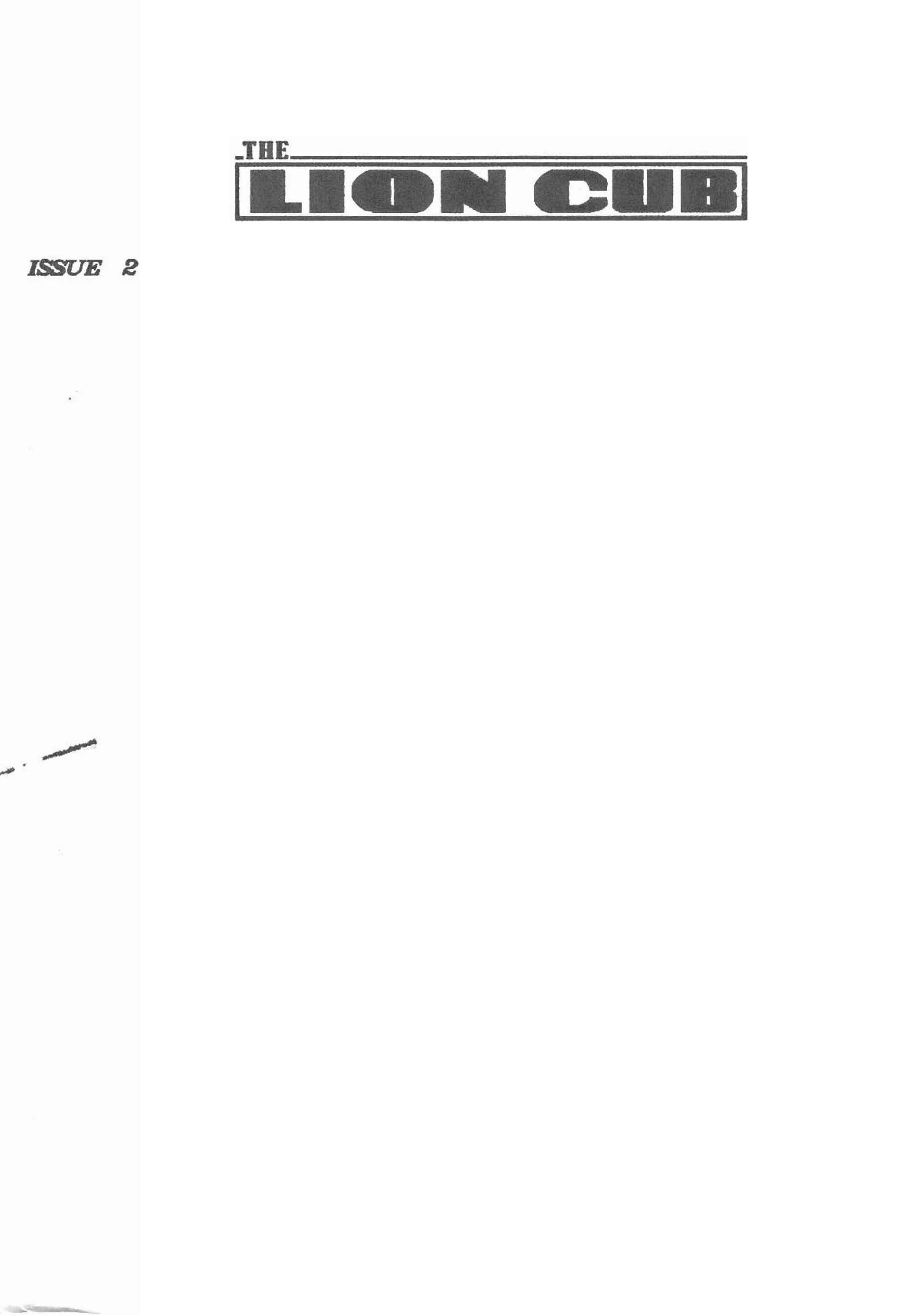 The Lion Cub Issue 2